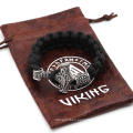 Stainless Steel Hammer Woven Rope Viking Bracelet